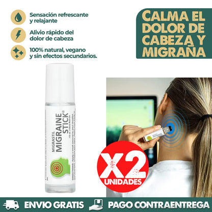 Migraine Stick X2Unds | No sufras más por migraña y dolores de cabeza