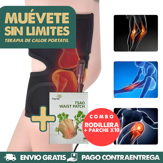 Rodillera TermoSalud™ + Parche para Rodilla x10und | Terapia al instante! ⭐