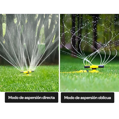 RainFlow Pro | Rotación 360° que cubre cada rincón del jardín