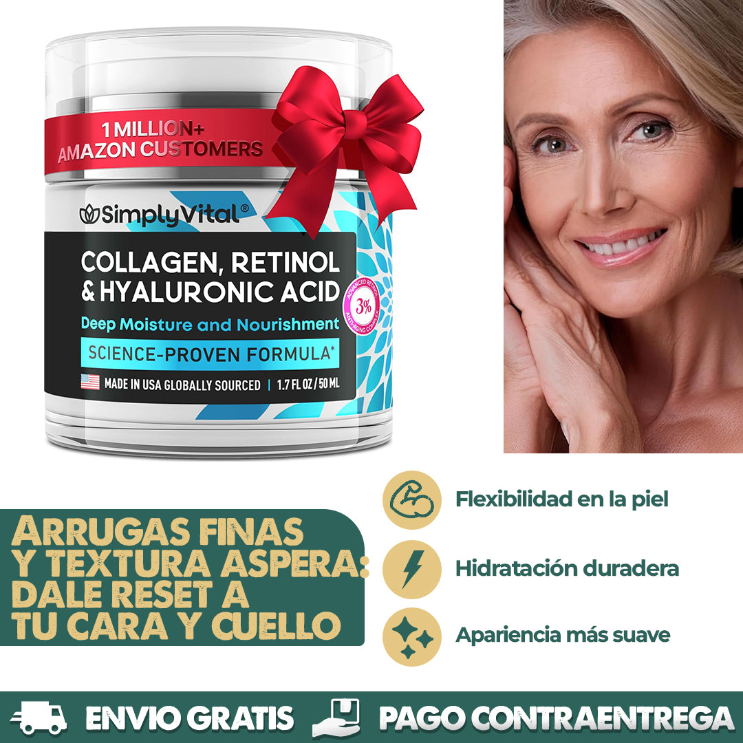 Retinol | Crema hidratante de colágeno, retinol y ácido hialurónico