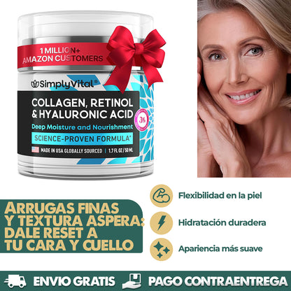 Retinol | Crema hidratante de colágeno, retinol y ácido hialurónico