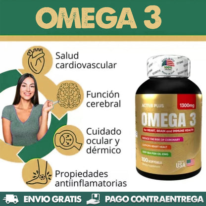 Omega 3, x100 pastas - Salud para tu corazón