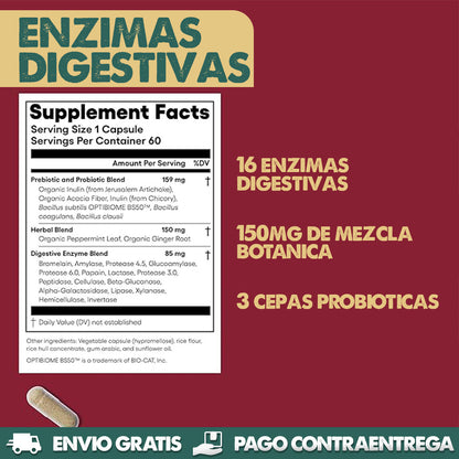 Digestive Enzymes | Desinflama y libérate del malestar
