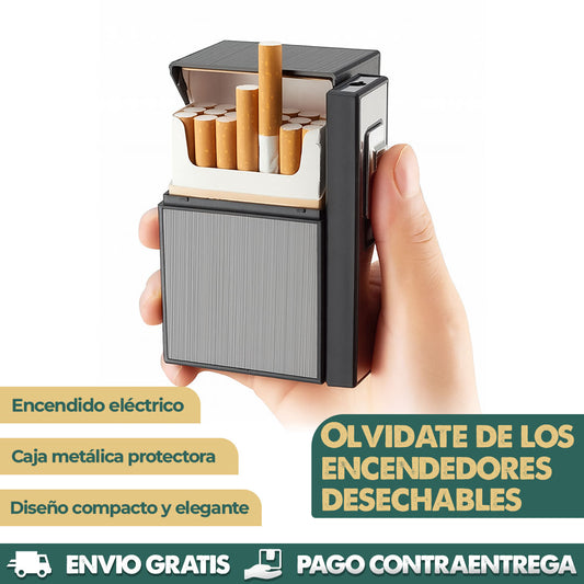 SmokeSafe™ | Encendedor eléctrico con estuche metálico