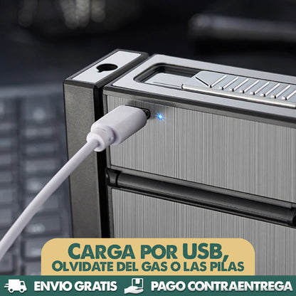 SmokeSafe™ | Encendedor eléctrico con estuche metálico