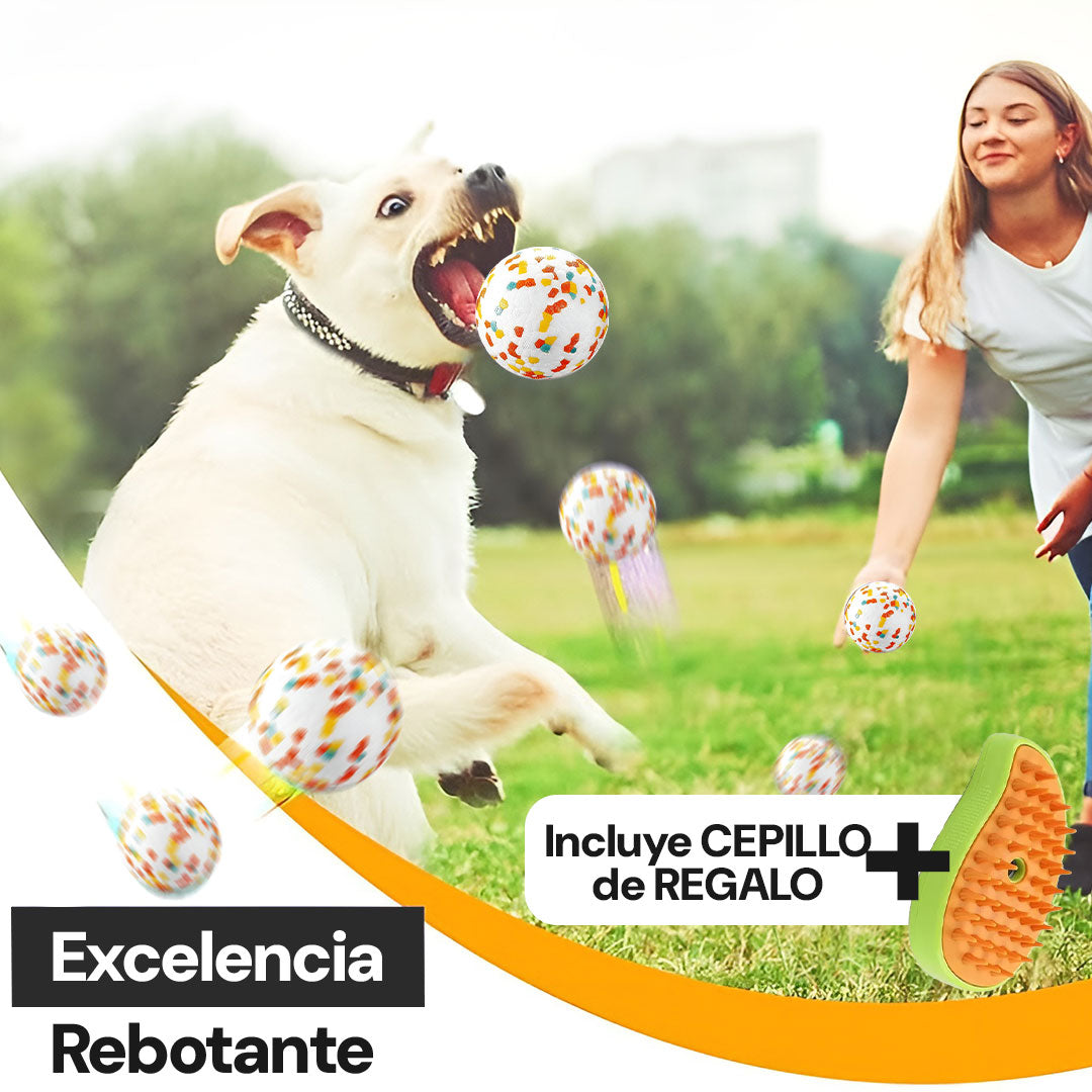 Pelota Indestructible + Cepillo | Consiente a tu peludo!