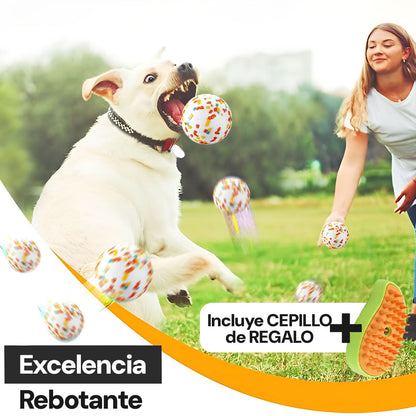Pelota Indestructible + Cepillo | Consiente a tu peludo!